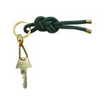 KNOK Key Knot - Keyring Schlüsselanhänger schlüsselband Schlüsselhalter mit Kordel in Grün Forest  